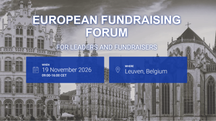 The European Fundraising Forum, organised by the European Fundraising Association (EFA) is coming to Leuven on November 19h!