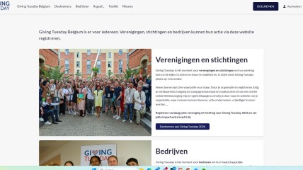 Lancement de la plateforme Giving Tuesday Belgium