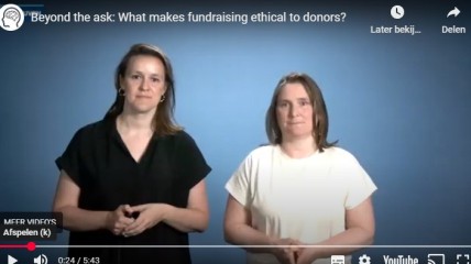 Beyond the ask: what makes fundraising ethical to donors? - short video