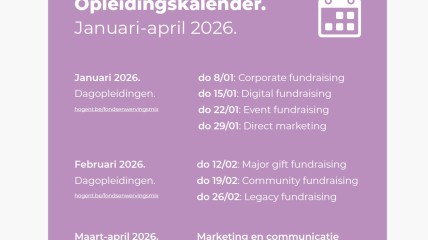 Basis dagopleidingen fondsenwervingsmix aan HOGENT
